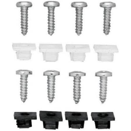 Unique Accessories Deluxe License Plate Fastener White, 6PK 359406